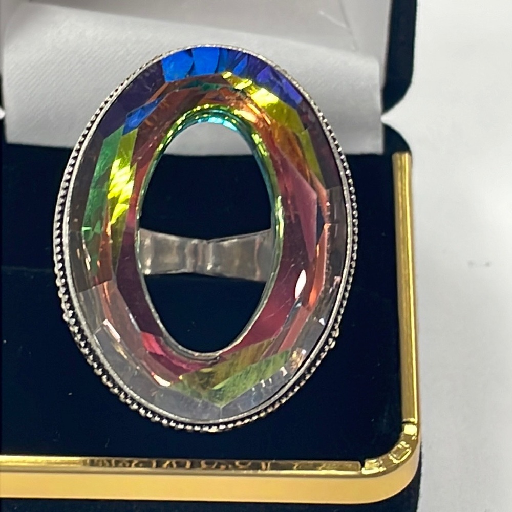 Mystic Topaz Circle ⭕️ Ring